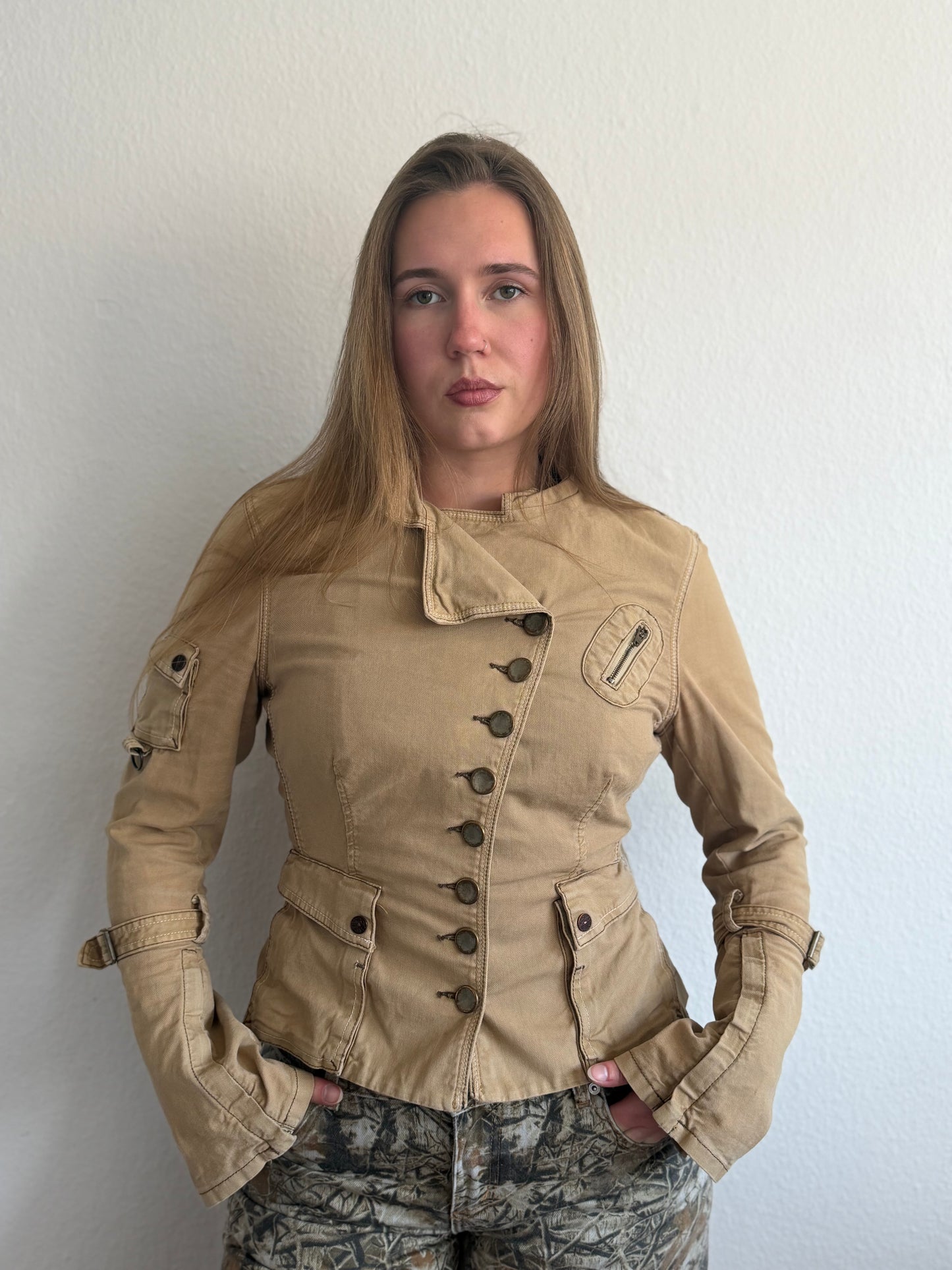 Asymmetrical jeans jacket